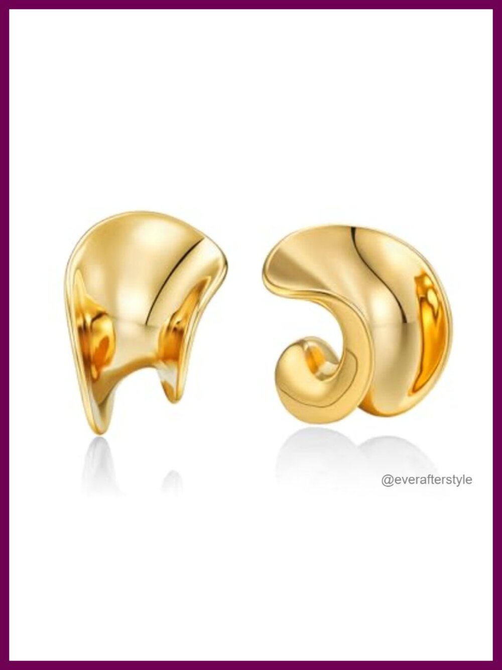 18K Gold Plated Dangle Textured Leaf Statement Earrings Handmade Geometric Drop